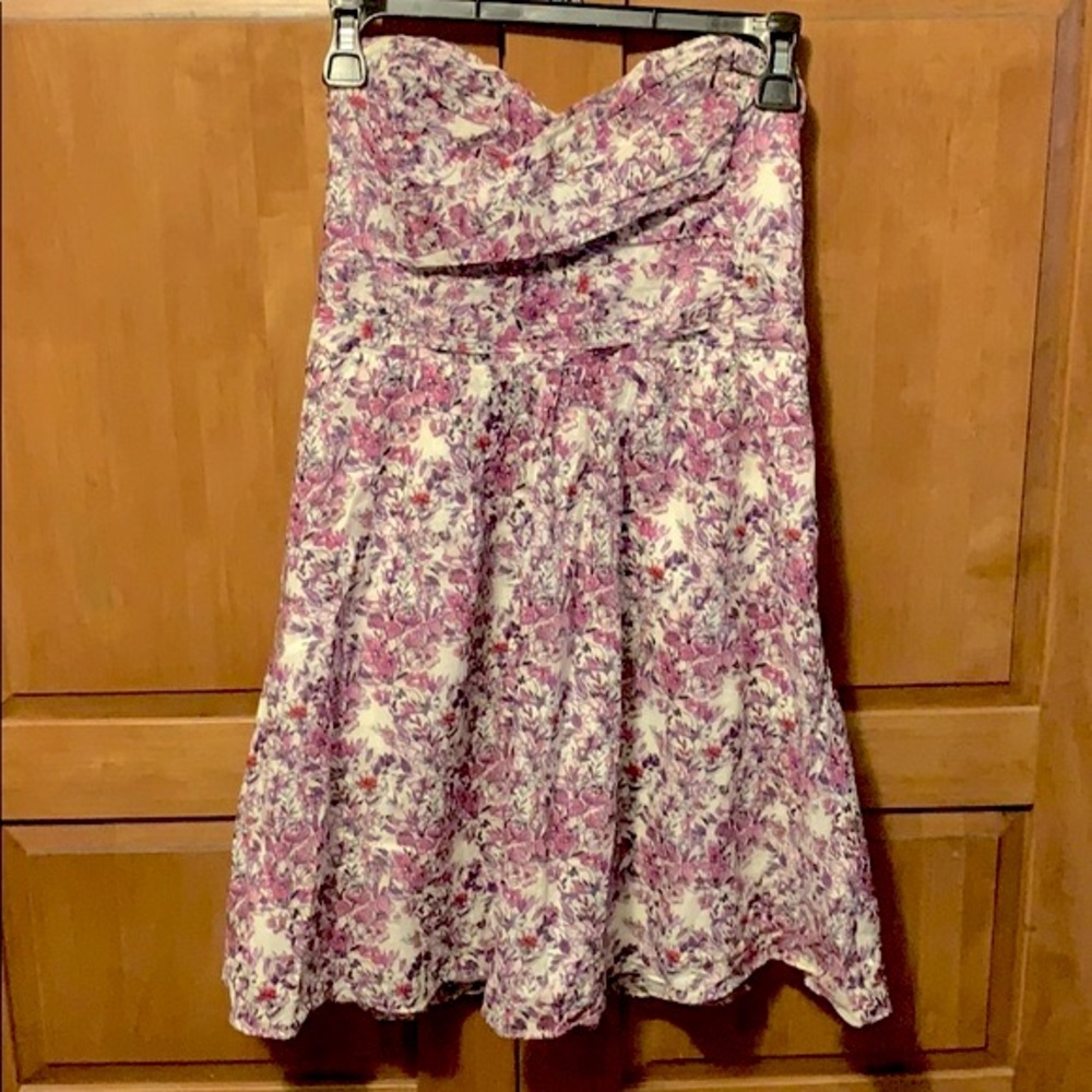 LIGHTLY WORN | Strapless Floral Dress
